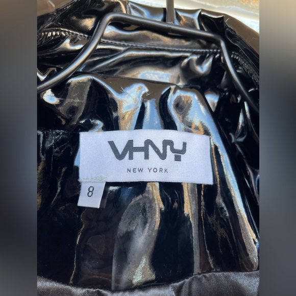 VIVIENNE HU VHNY VINYL TRENCH COAT IN BLACK SIZE 8 - Picture 9 of 16